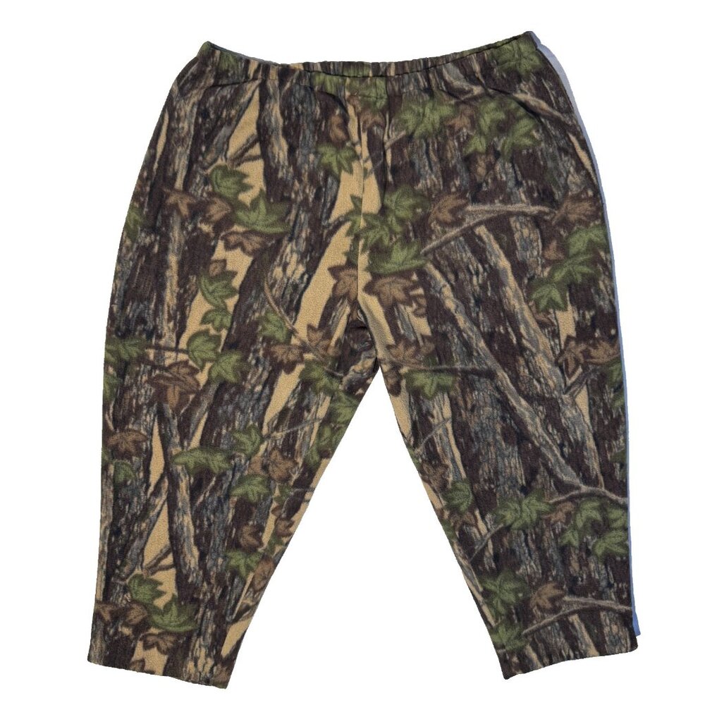 Vintage Trebark Camo Fleece Pajama Hunting Pants 3XL